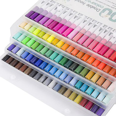 120 permanente, wasserfeste Marker zum Bemalen von Steinen, für selbstgemachte Fotoalben, Acryl-Kunststoffstifte. (1/5)