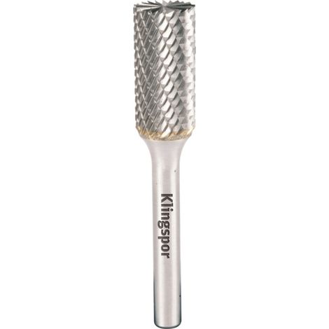 Klingspor 295553 Fraises de Fraises en carbure, HF 100 B, Dent 6, 6 mm Diamètre de l'arbre, 8 x 19 x 64 mm (1/3)