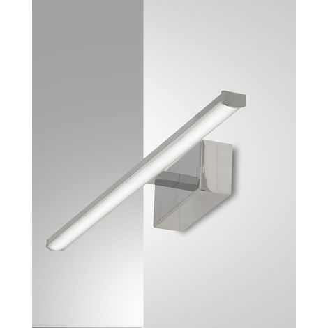 Nala Lampada da Parete LED Integrato 10W 1200lm 3000K IP44 Struttura in Metallo e Metacrilato Colore Cromo, Design Moderno ed Elegante