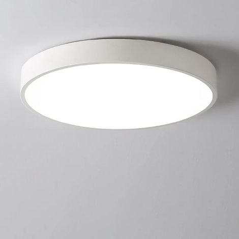 Minimalist LED Colorful Plafonnier, Plafonnier Nordique moderne encastré Créative, 3 températures de couleur, chambre à coucher(blanc, 30 cm) (1/5)