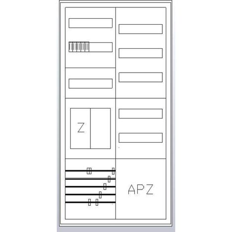 ABN Komplett-Schrank EFH/eHZ 1Z 1R1V1APZ HLAK/OKK S27EA311 (1/2)
