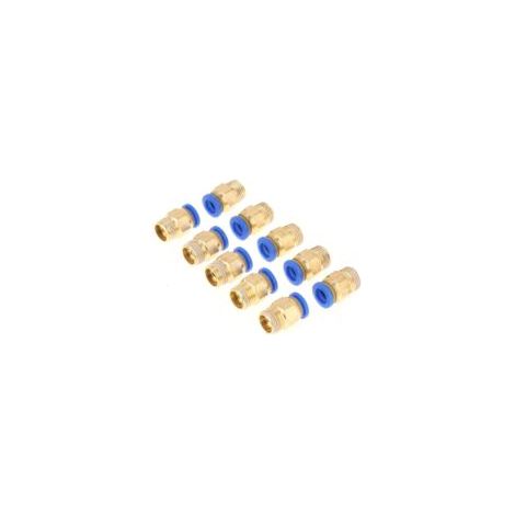 Raccord Pneumatique 8mm, 1/4 BSP Raccords Rapides De Connecteur Pneumatique Droits 30 Pièces Adaptateur De Montage Rapide, Filetage De 8 mm De Diamètre 1/4 BSP Ensemble