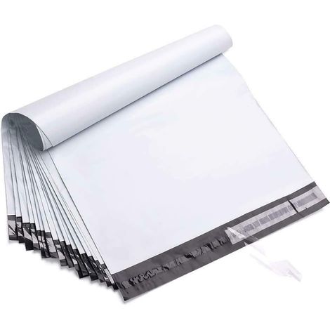 100 sacs d'expédition - Sacs d'expédition pour vêtements - Enveloppes imperméables autocollantes - Sacs d'expédition - Sacs d'emballage en plastique - Fermeture autocollante - Opaques - 17 x 25 cm - B (1/5)