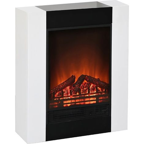 Camino Elettrico 1500 W con Cornice in Legno Stufa Fuoco Finto a Led Telecomando (1/3)