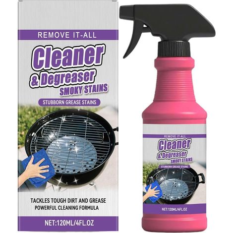 Schnell wirkendes Hochleistungs-Grill-Entfettungsspray, 120 ml Grillreiniger-Entfetter, Ofenreiniger, leistungsstarke Entfetter für Außengrills, Grill-Entfettungsspray zur Entfernung von Ölflecken (1/5)