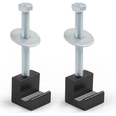 Lot de 2 crochets croisés en aluminium pour boîte à outils de camionnette - Large pince en forme de J - Zone de serrage plus grande - Boîte à outils (1/5)