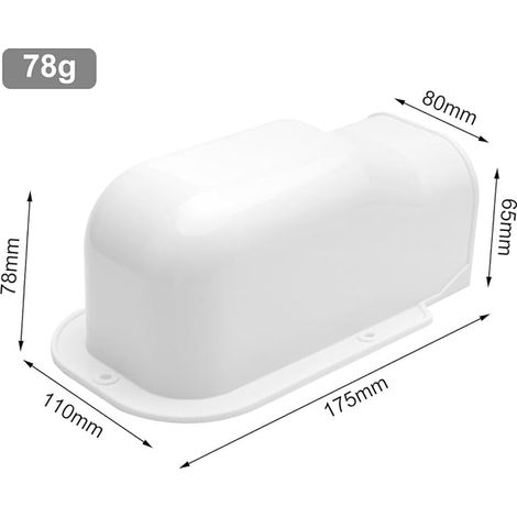 Wall Fitting, Pipe Groove Protection Cover, PVC Decorative Pipe Cover for Wall Passage, Air Conditioning, Air Conditioning Wall Fitting, Line Cover Kit (1/4)