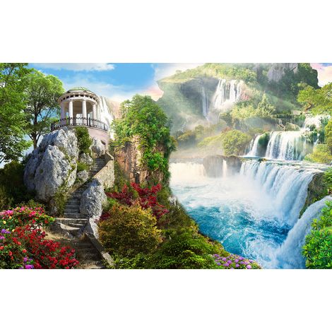 Papier peint panoramique - Cascades - 130 cm x 81 cm (1/2)