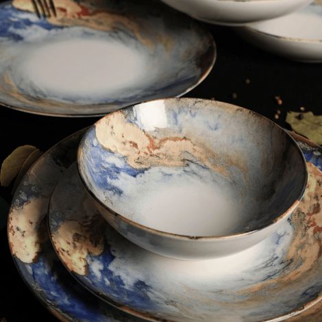 Porzellangeschirrset - 24-teilig - Cosmic Blue - Cosmic (1/5)