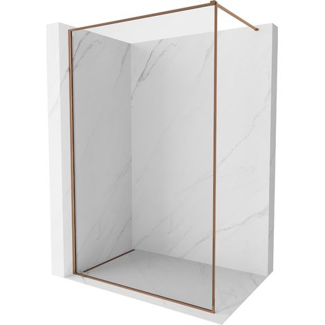Mexen Kioto-F cloison de douche Walk-in avec cadre 120 x 202 cm, transparent 8 mm, or rose - 800-120-104-60-00 (1/5)