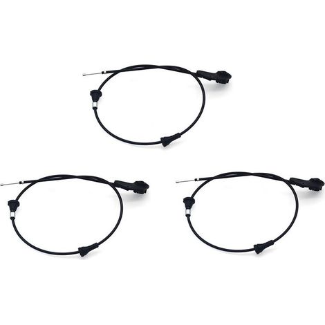 Tre cavi di apertura del cofano (kit cavi Bowdon) per BMW Serie 3 E46 320i, 323i e 330i. Codice cavo di apertura cofano: 51238208442