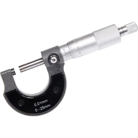 Micromètre Extérieur 0-25 mm, Résolution de 0,01 mm Haute Précision Calibre de mesure, outil de mesure de diamètre extérieur(Métrique) (1/5)