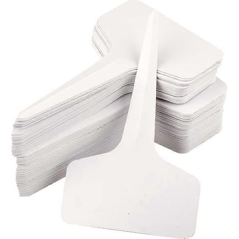 300 Stück T-förmige Pflanzenetiketten, 6 x 10 cm-300 pieces-White