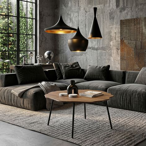 Table Basse - HOME DECO FACTORY - Ronde - Marron (1/5)