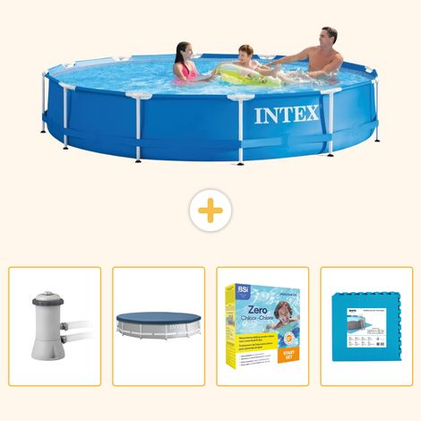 Intex Piscine Tubulaire Ronde - 366x76 cm - 5-pièces  S276 (1/5)