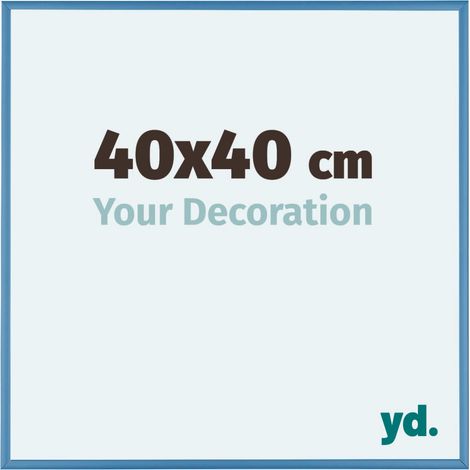 yd. - Cadre photo 40x40 - Bleu Acier - Aluminium - Kent