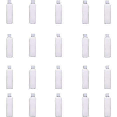 20pcs Bouteilles en Plastique 100ml pour Voyage - Conteneurs Cosmétiques, Lotion, Transparent, Taille Compacte, Idéal pour Voyage (1/5)