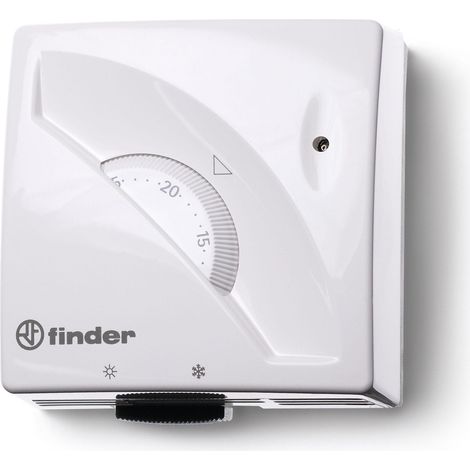 Thermostat de paroi 1 inverseur 16A IP20 interrupteur été hiver FINDER 1T012PAS