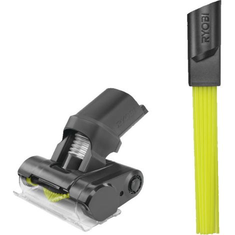 Ryobi – Kit d'aspiration – Brosse poils d'animaux – Embout nettoyage ventilation – Accessoire aspirateur pour zones difficiles