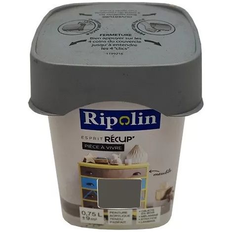 RIPOLIN Peinture Esprit Récup' Pièce à vivre Truffe 0,75 L (1/3)
