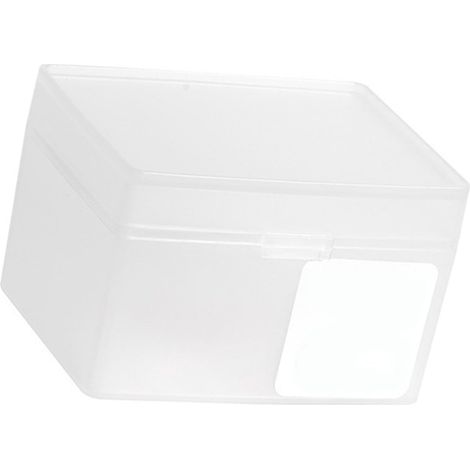 Small Transparent Storage Box, Clear Plastic Organizer with Hinged Lid, Stackable Desktop Storage Case for Strip Note Cards, Organizer (1/5)