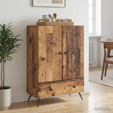 vidaXL Buffet Bois ancien 66 x 34,5 x 95 cm Bois d'ingénierie (1/5)