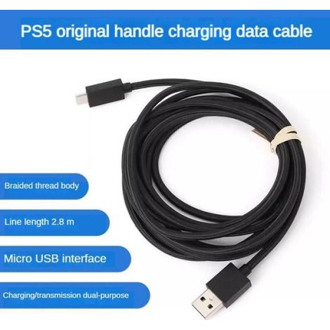 Cable de développement rapide USB étendu de type C,cable de poignée sans fil d'origine,cable de données - 2.8-meter cable