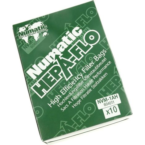 Scatola di 10 sacchetti HEPA FLO 6 litri - Aspirapolvere - NUMATIC - 43671645054680233062