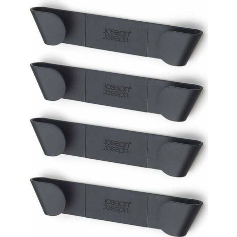 4 porte-couvercles pour casseroles, support mural compact, compatible couvercles 24 à 90 mm, rangement cuisine optimisé