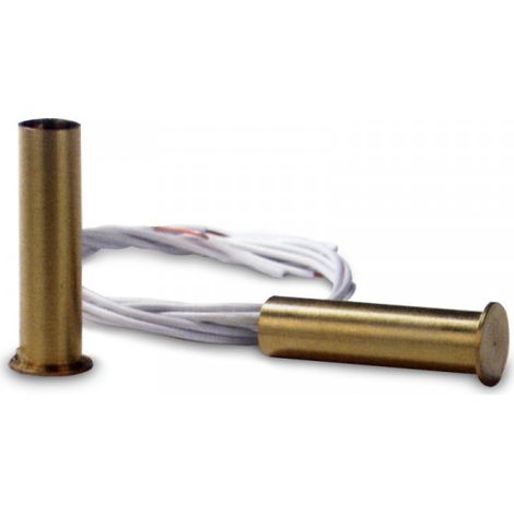 Contatto magnetico da incasso a sigaretta. Contatto con reed in scambio NA/NC