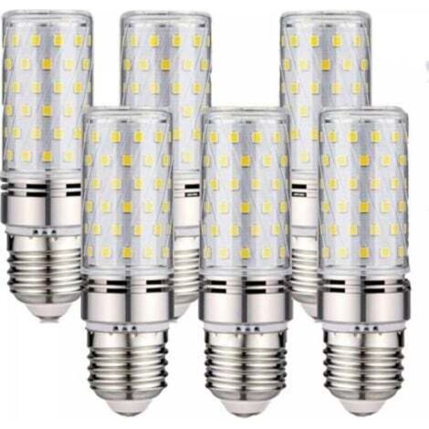 6er-Pack E27-LED-Lampen – 16 W, Kaltweiß (6000 K), 1600 lm (entspricht einer 150-W-Halogenlampe), 200–240 V Wechselstrom, nicht dimmbar, großer E27-Schraubsockel, 360°-Abstrahlwinkel