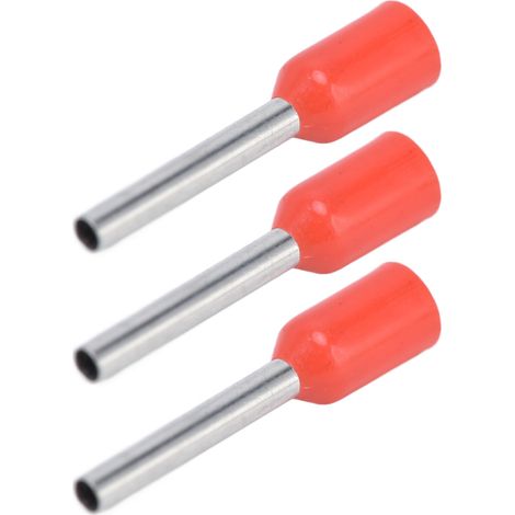 Lot de 1000 embouts de câble isolés, cosse à piner électrique 20 AWG, connecteurs de terminaison E7510 rouge, kit de sertissage pour fils (1/5)