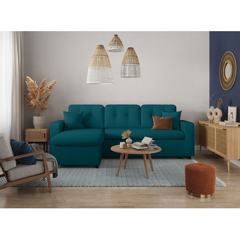 Canapé d'angle convertible réversible en tissu Mariopol (1/5)