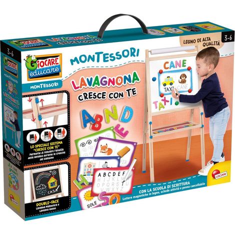 Lisciani Montessori Lavagnona Legno Cresce Con Te