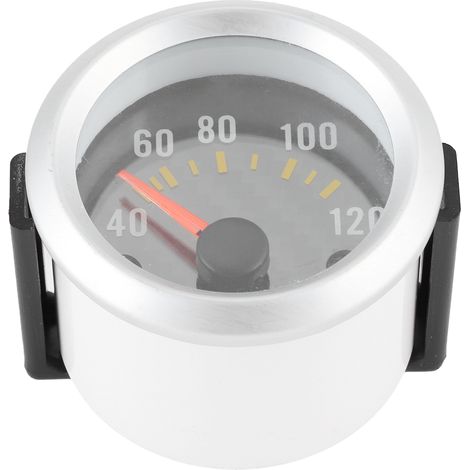 Thermomètre à eau 40-120 °C, finition fibre de carbone, 12 V, remplacement universel, 52 mm/2 pouces (1/5)