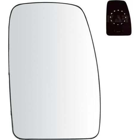 Inserto de espejo retrovisor derecho calefactable de 11 cm para pasajero Renault Master Opel Movano Nissan NV400 2010 - Interstar 2004- 6042555E FT88592 (1/5)