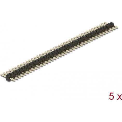 Delock Cabezal de 40 pines, densidad 1,27 mm, 1 hilera, recto, 5 piezas