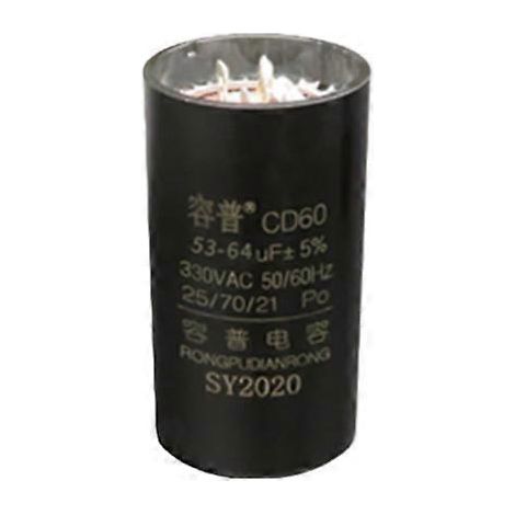 Condensateur de démarrage moteur CD60 53-64UF à insérer 330 VCA 50 Hz/60 Hz pour compresseur de réfrigérateur/congélateur ( ) (1/2)