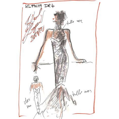 Papier peint panoramique mode croquis robe Tapisserie panoramique moderne Papier peint panoramique fashion chambre ado