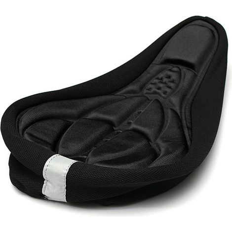 Copertura sella, moto gel di silicone cuscino del sedile nero confortevole per andare in bicicletta (1/5)