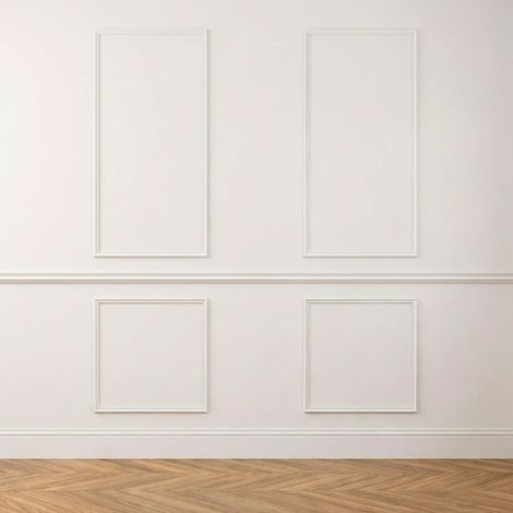 Kit moulures murales décoratives MDF prépeint blanc - Héritage (1/5)