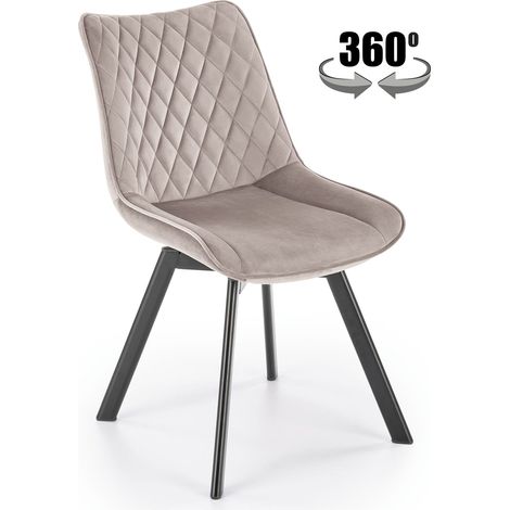Gambe della sedia K520 - nere, seduta - beige (1p = 2pz)