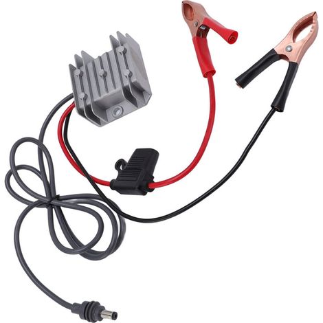 Convertidor de potencia portátil Crezuo de 12-24 V a 30 V 3,5 A - con pinzas de cocodrilo para antena satelital-Crezuo
