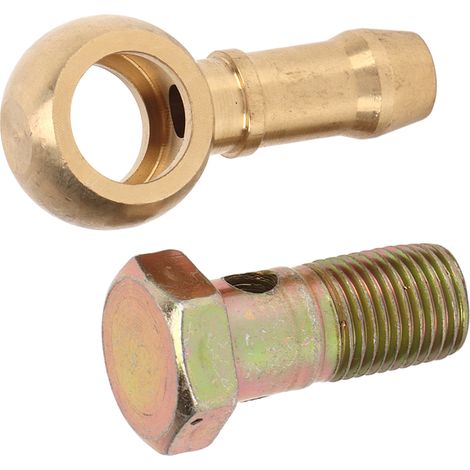 M12 x 1,5 mm Hohlschrauben-Montagesatz mit 2 Unterlegscheiben, Hohlschrauben-Bremsanschlussadapter aus Aluminiumlegierung für PKW (1/5)