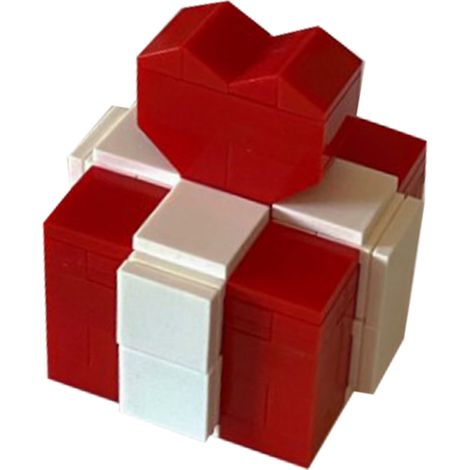 Boîte à bague en forme de cœur, support pour bague, coffret cadeau pour fiançailles ou anniversaire, rouge et blanc (1/5)