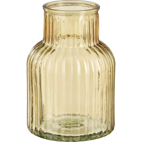 Mica Decorations Vase Glas Ambre hellbraun Ø 14 x 20 cm Vase