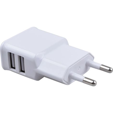 Chargeur mural 1A 2 ports USB, adaptateur secteur pour la maison et les voyages, bloc de charge rapide pour la plupart des téléphones portables