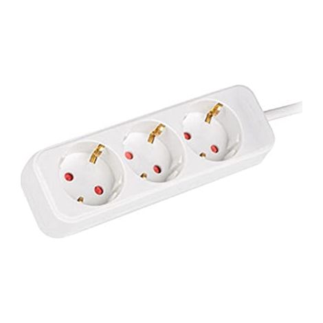 Steckdosenleiste lanberg 3 Schuko-Steckdosen weiß 1,5m