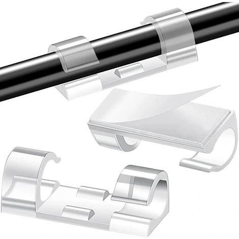 Fascette autoadesive per cavi – Piccole clip per cavi (confezione da 20) – AquaForge (1/2)