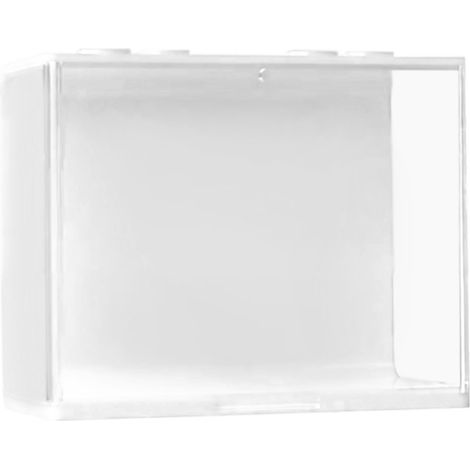 Puppenständer, stapelbare, transparente ABS-Vitrine, Halter für Figuren und Sammlerstücke, große Ausführung, weiß (1/5)